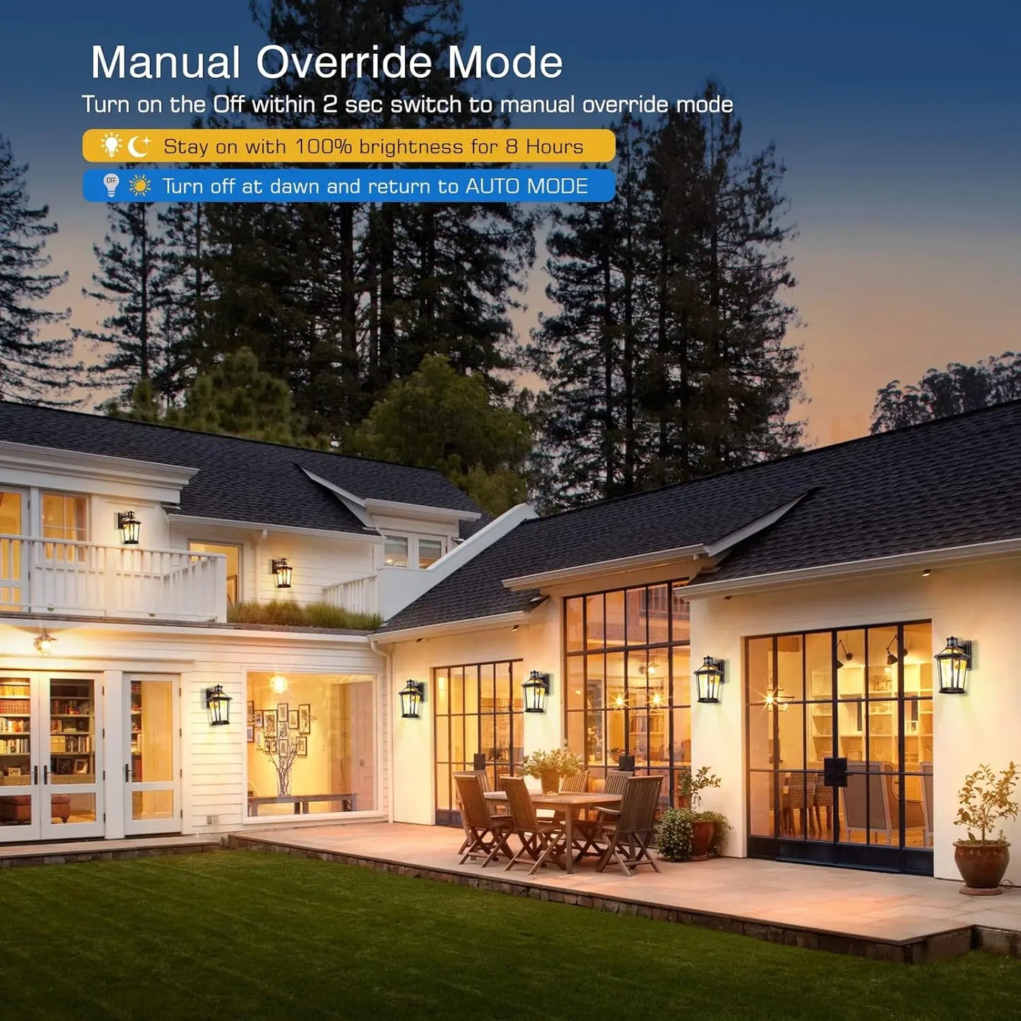 Bronze Waterproof Motion Sensor Outdoor Lights