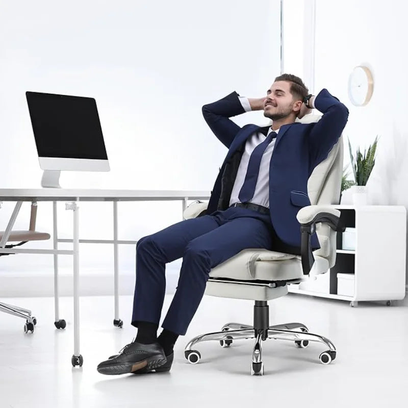 Heated Massage Executive Chair With Footrest