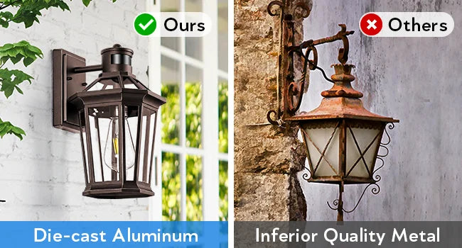 Bronze Waterproof Motion Sensor Outdoor Lights
