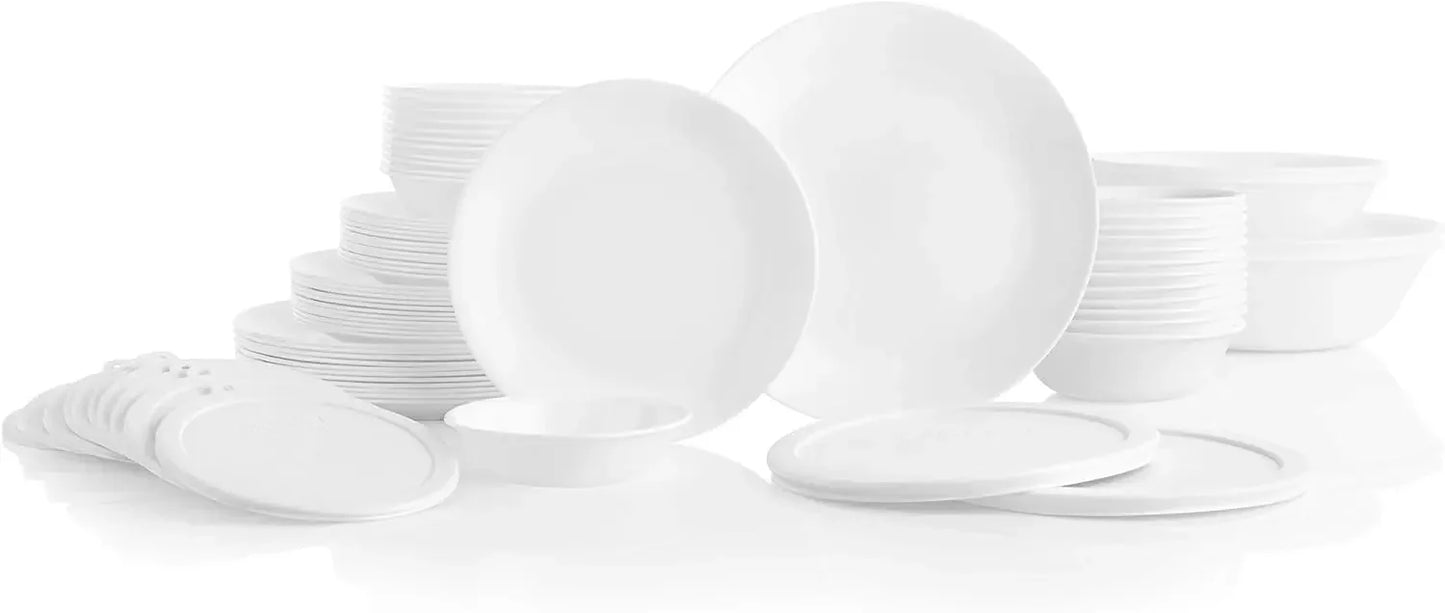 78-Piece, Service for 12, Triple Layer Glass Dinnerware Set
