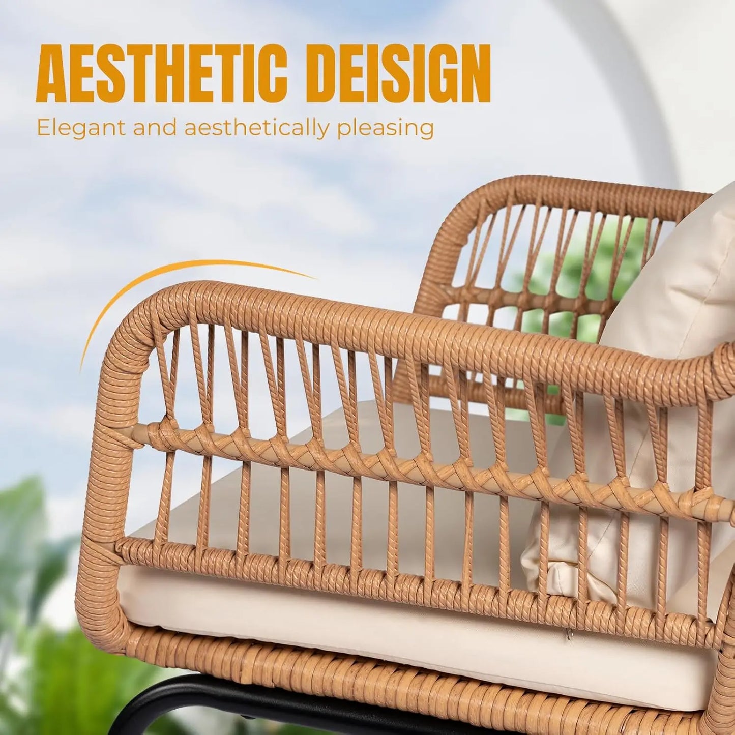 3 Piece Outdoor Wicker Bistro Patio Furniture Set