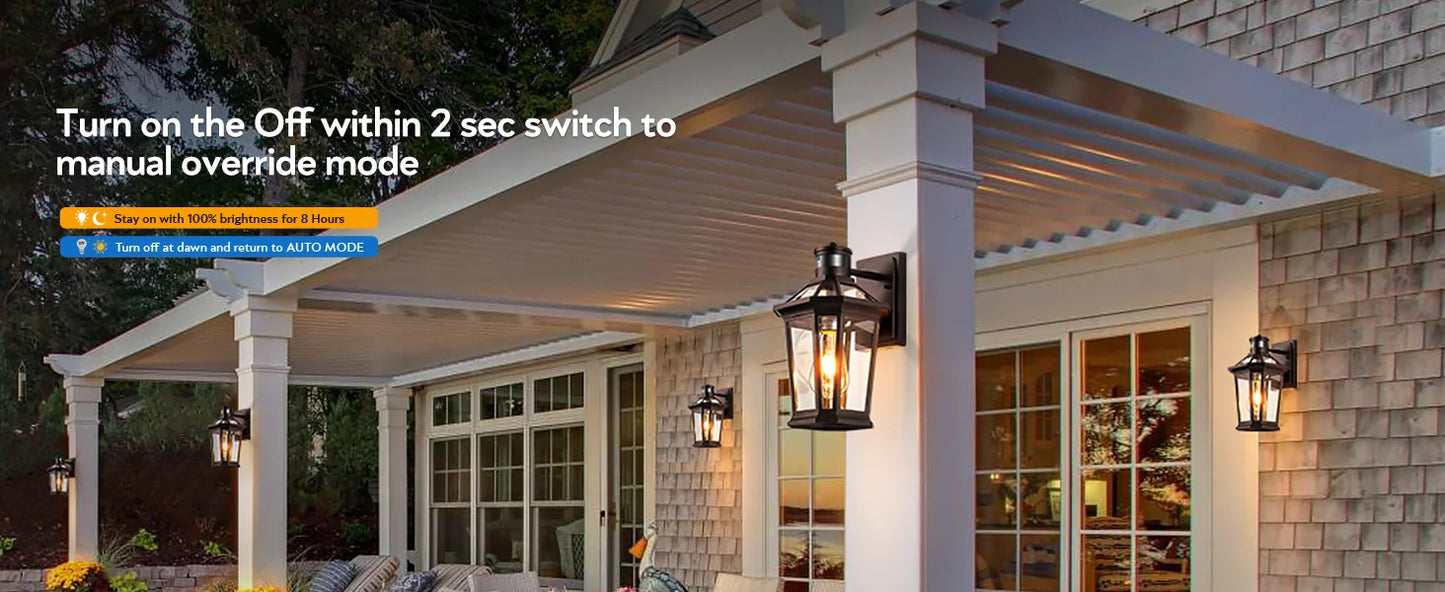 Bronze Waterproof Motion Sensor Outdoor Lights