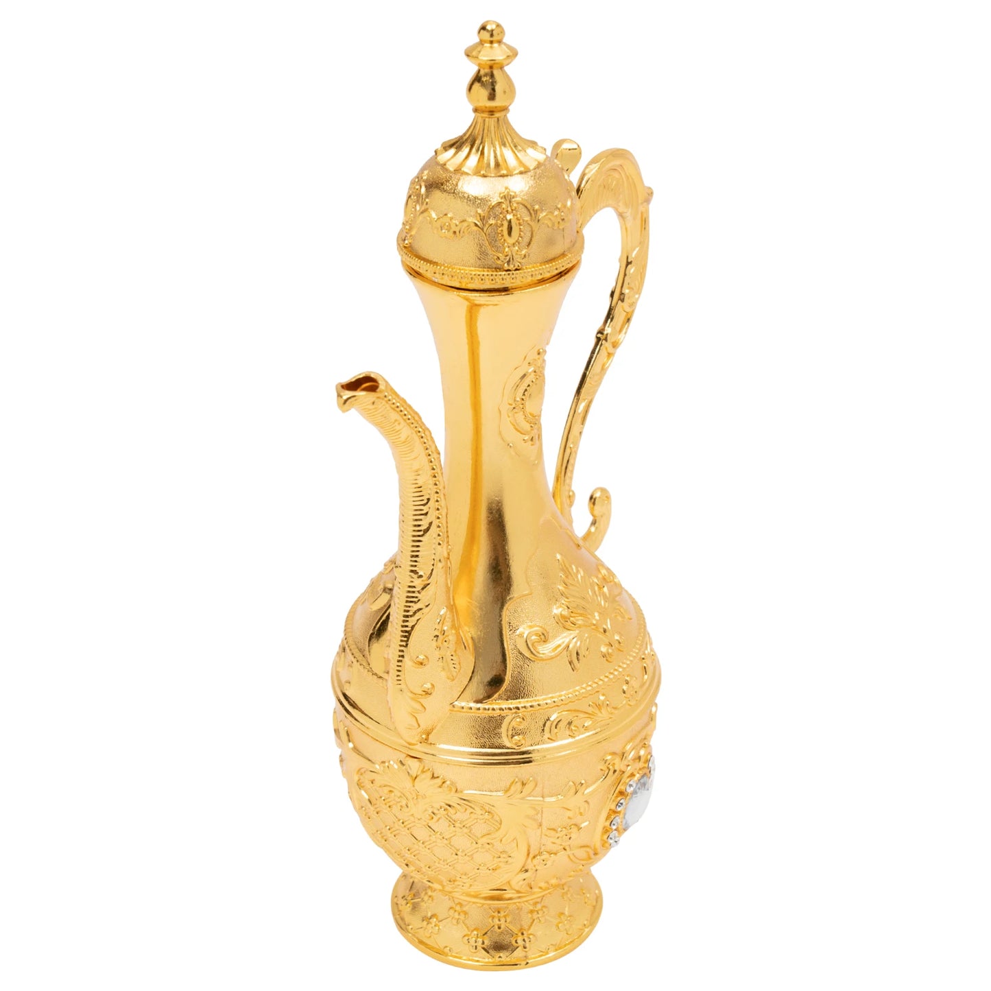 Vintage Turkish Coffee Set with Pot and 6 Cups, Gold