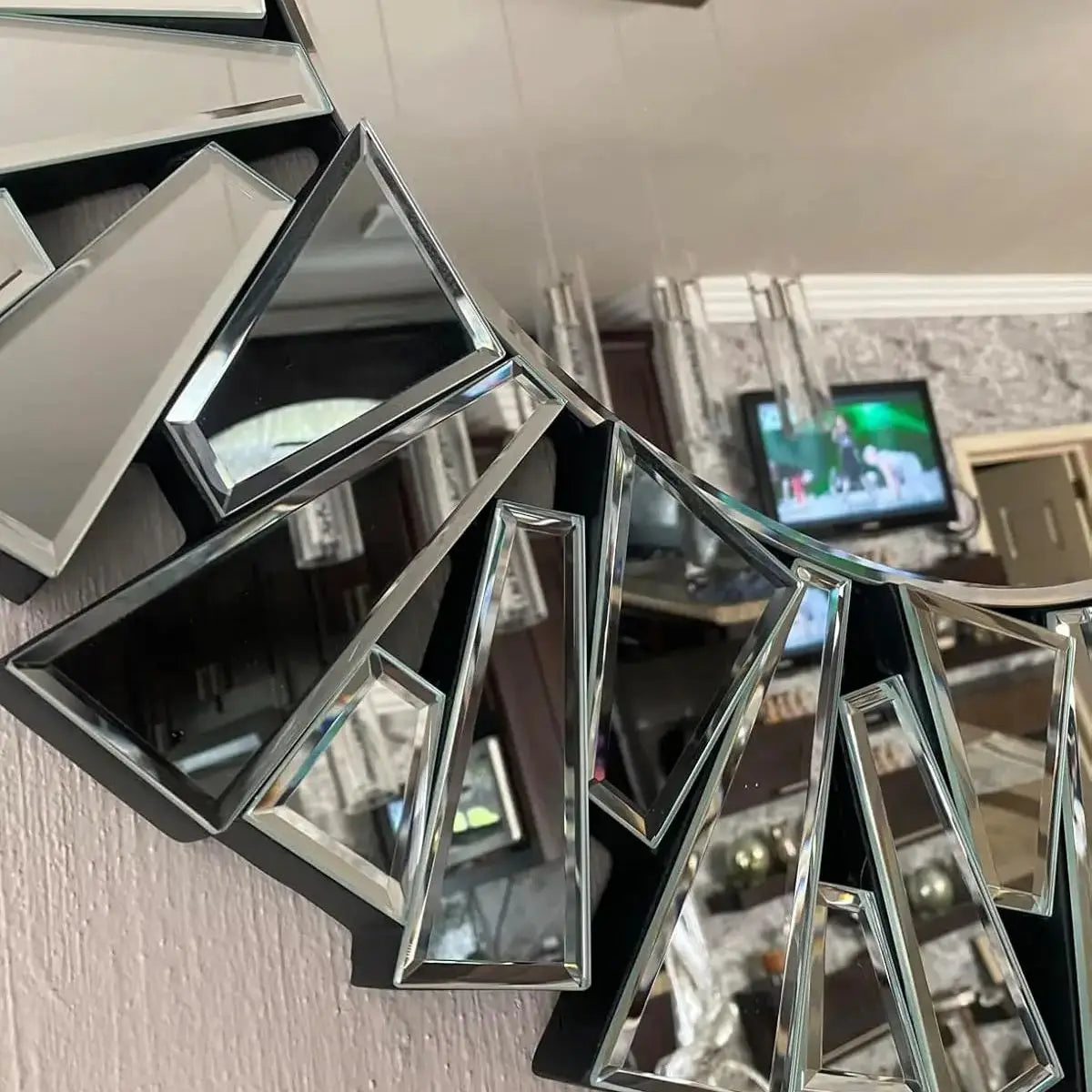 Unique Sunburst Decorative Round Wall Mirror