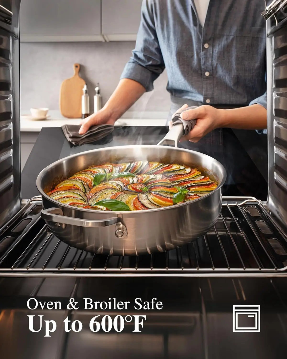 10 Pc Multi-layer Stainless Steel Cookware Set