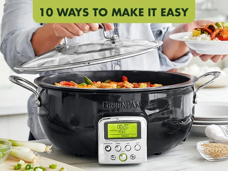 6QT DIE-CAST ALUMINUM SMART ELECTRIC SKILLET POT