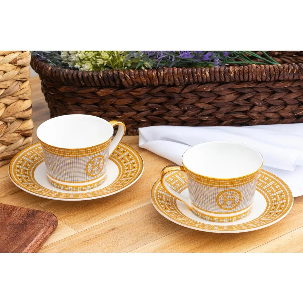 Luxurious 12 Piece Royalty Porcelain Tea Set