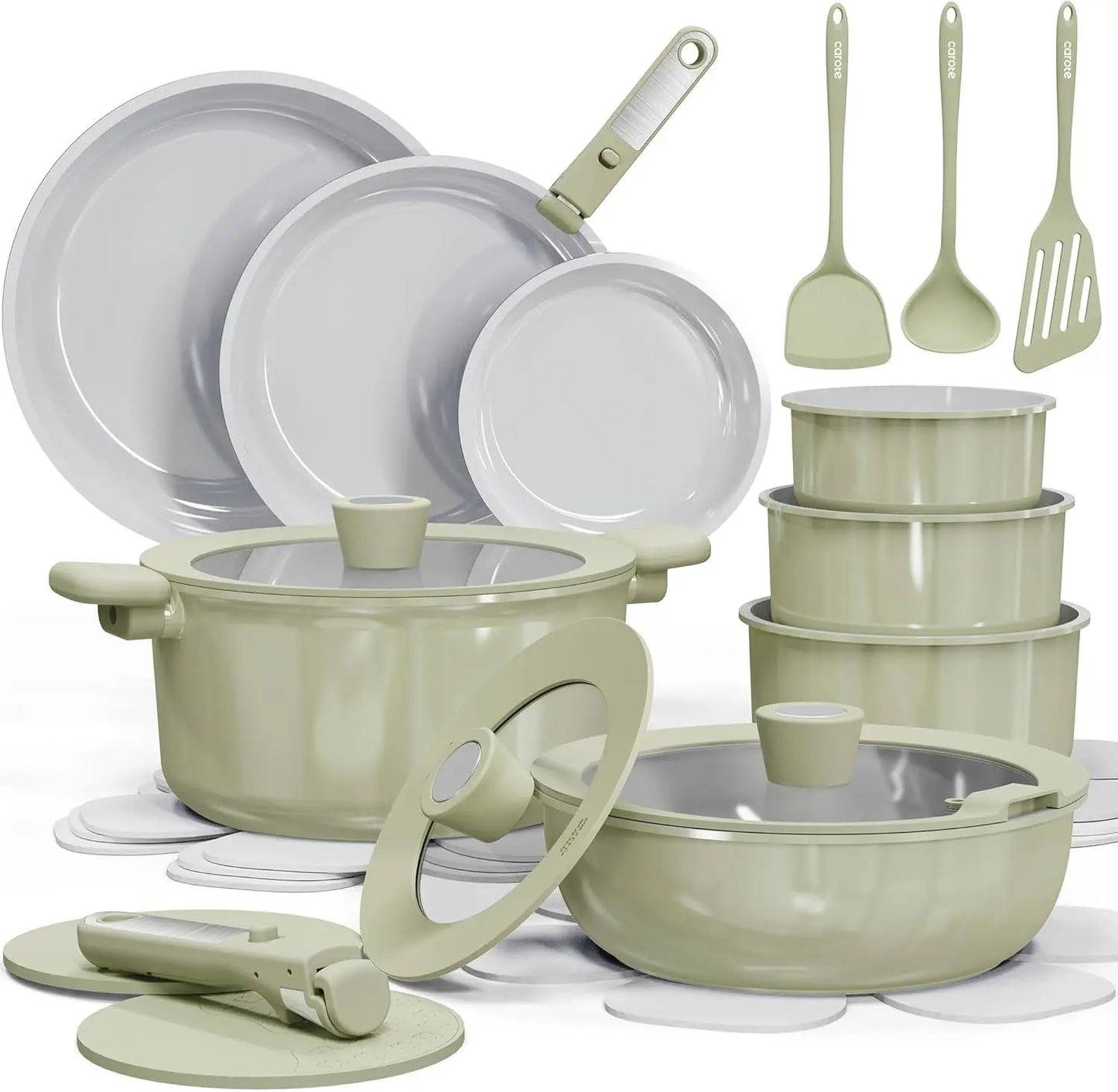 25pcs Nonstick Ceramic Cookware Set