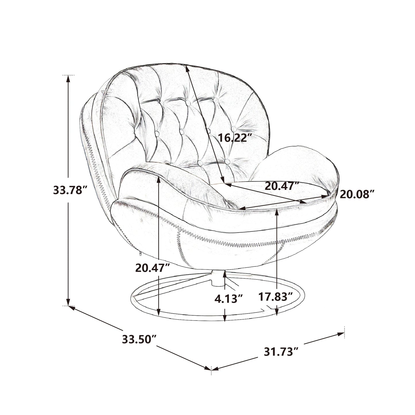 Accent Lounge Chair with Ottoman