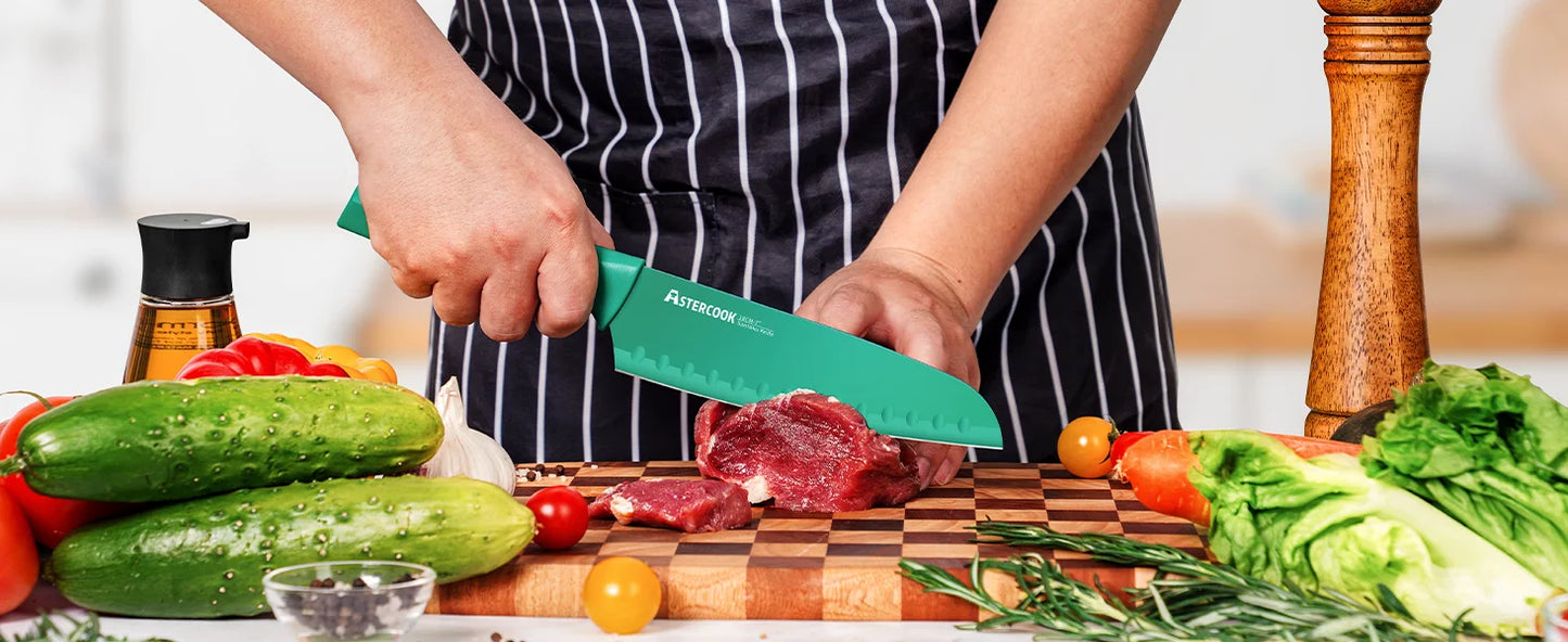 12 Pcs Color-Coded Kitchen Knives Set