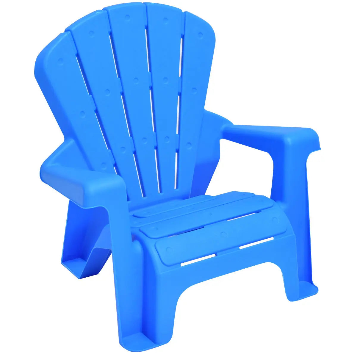 Plastic Children Kids Table & Chair Set 3-Piece Play Furniture In/Outdoor (Blue)