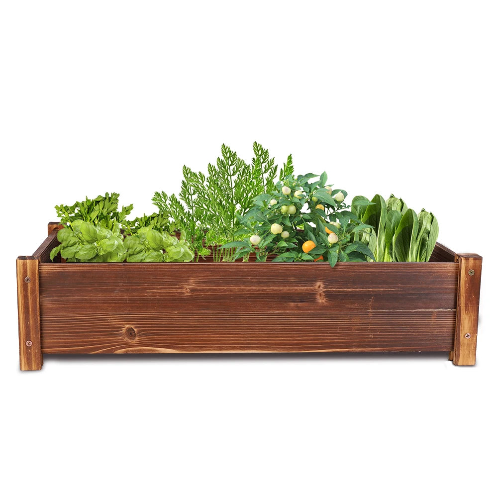 Large Rectangular Wooden Outdoor Planter