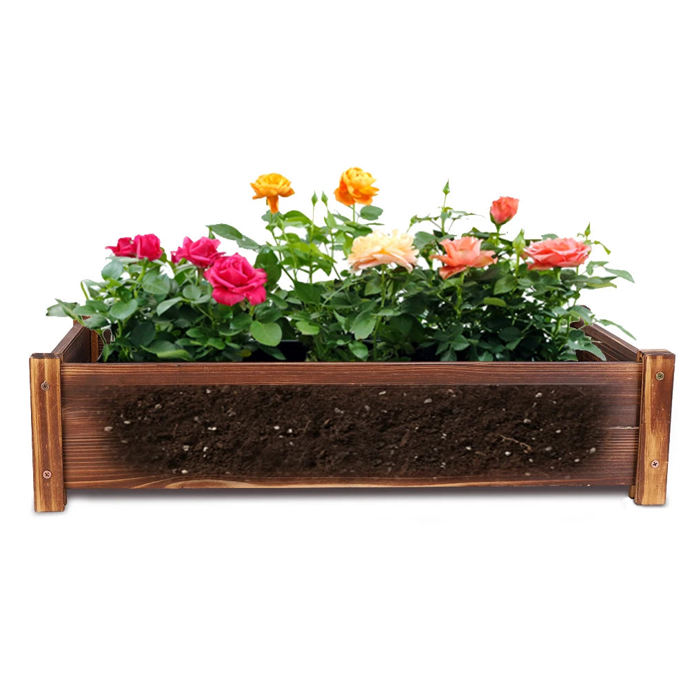 Large Rectangular Wooden Outdoor Planter