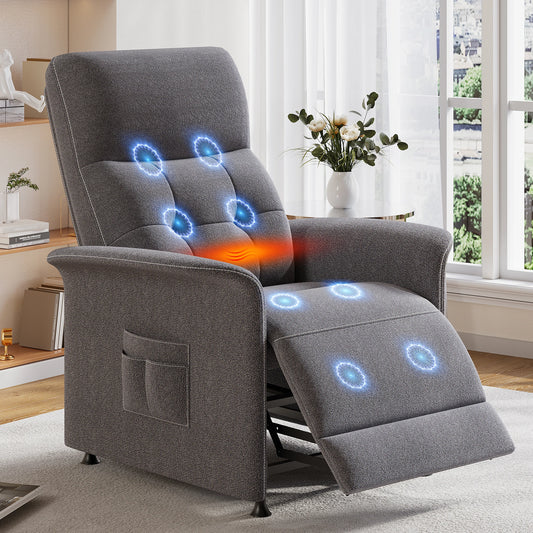 Adjustable Power Recliner Chair with Heat and Massage