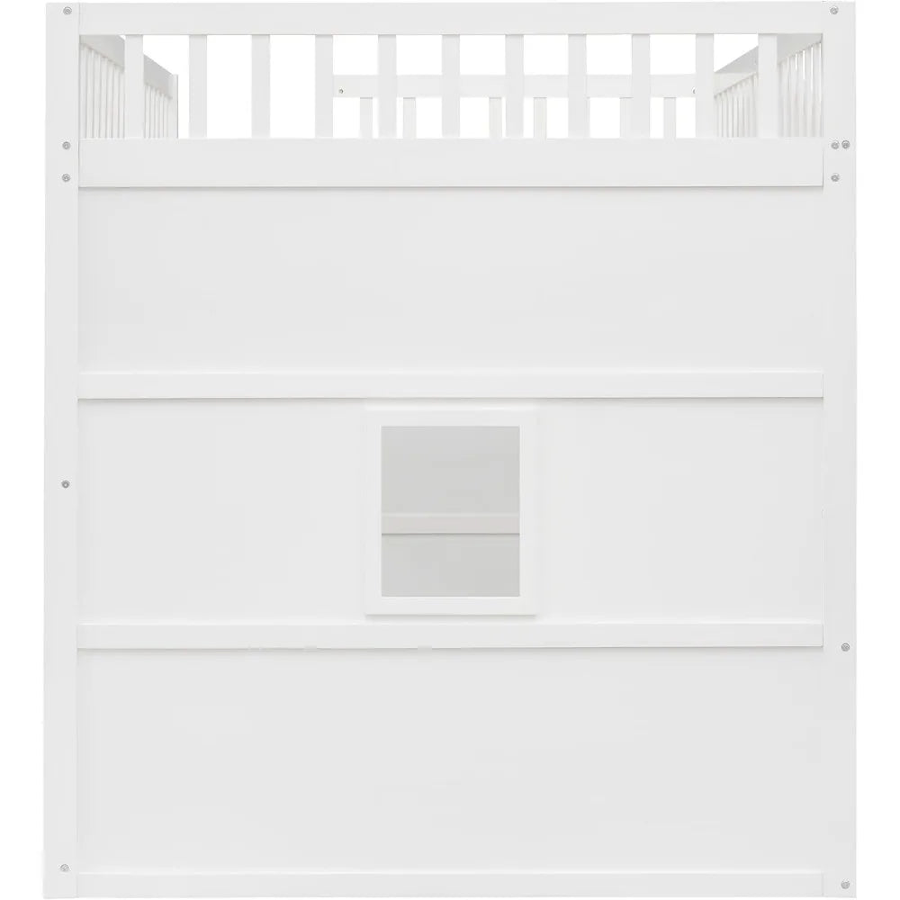 Twin Solid Wood Loft Bed Frame Playhouse