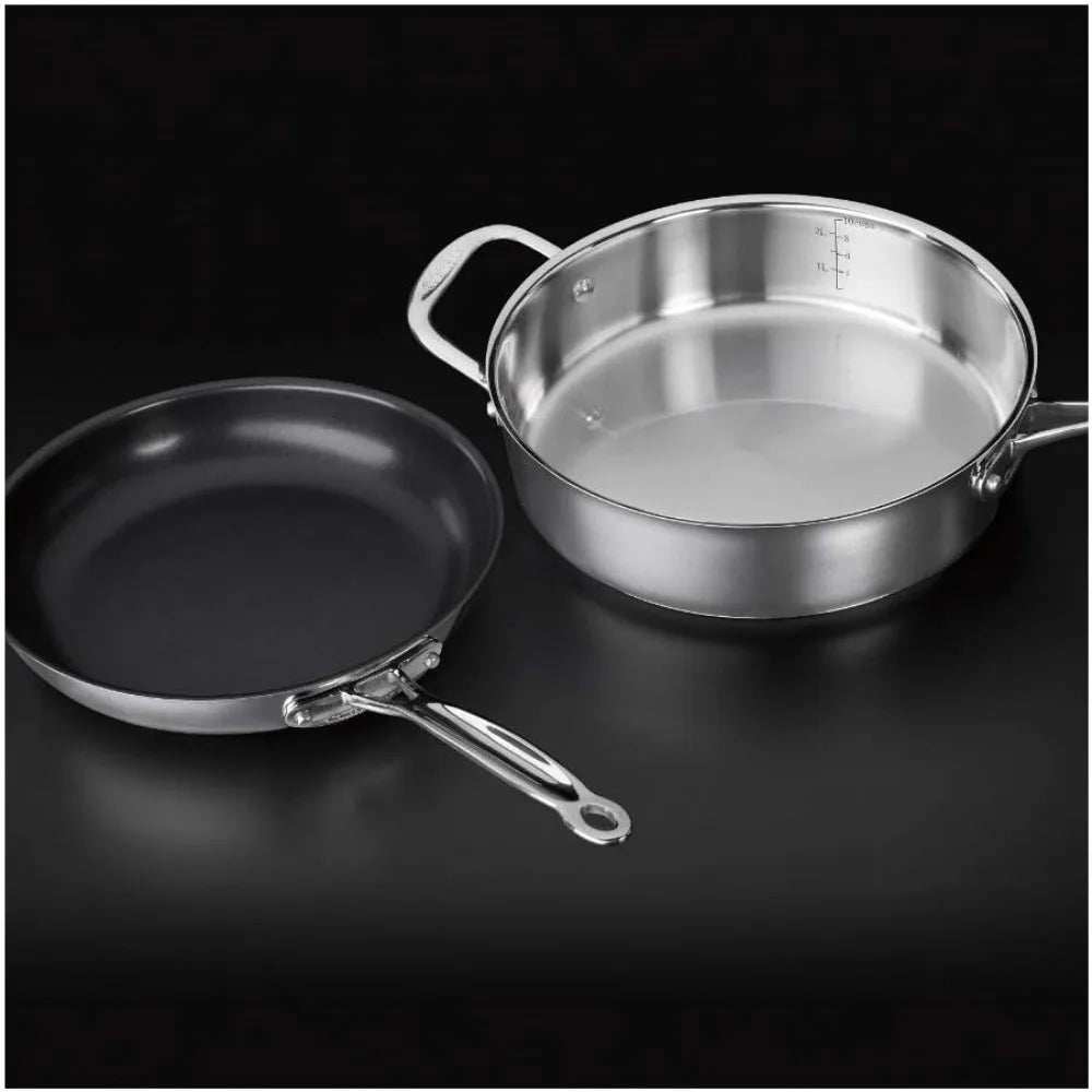 14-Piece Cookware Set, Chef's Classic Stainless Steel Collection