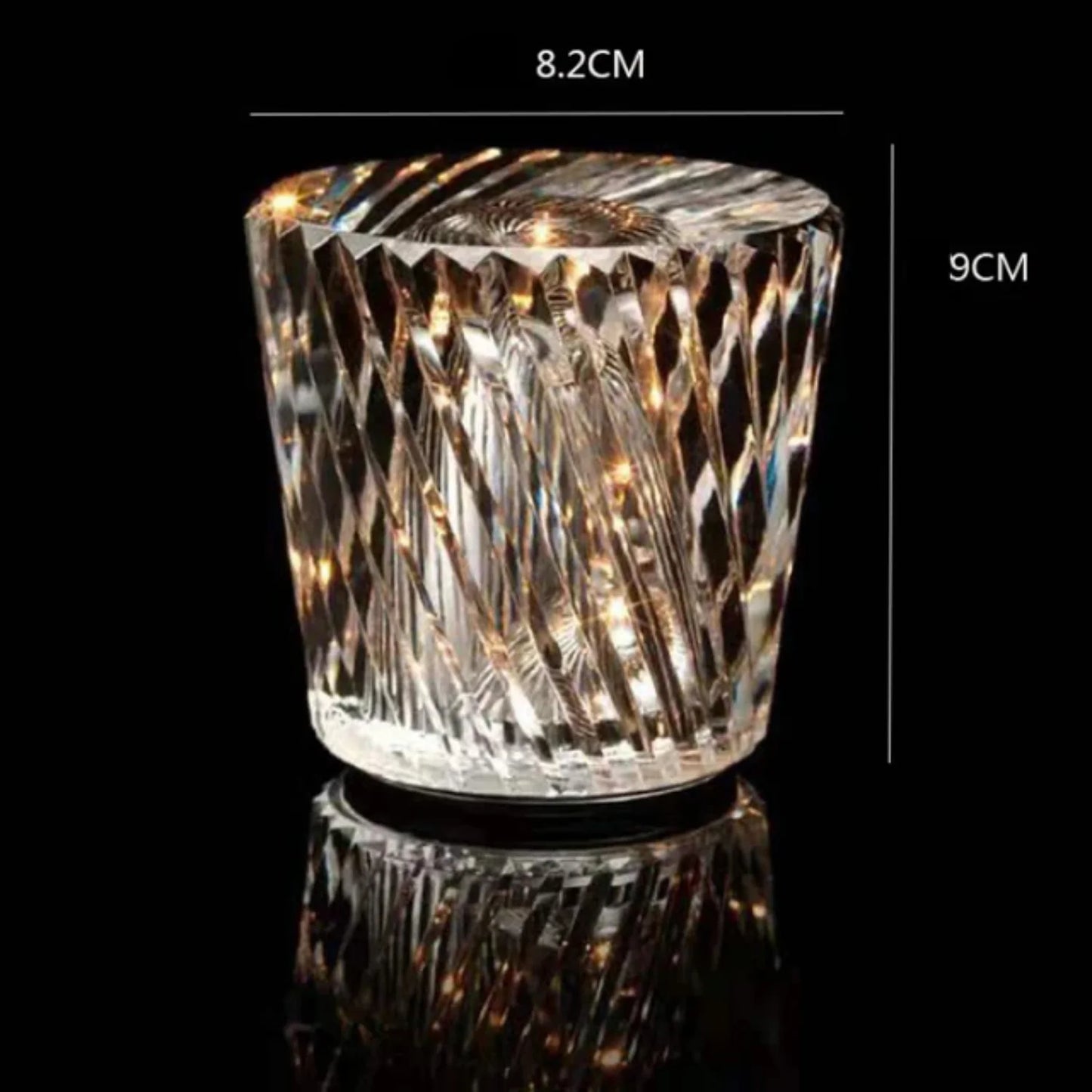 LED Rechargeable Crystal Table Lamp