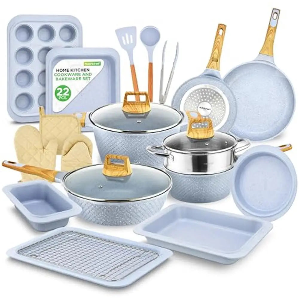 Marble 22-Piece Non-Stick Cookware Bakeware Set