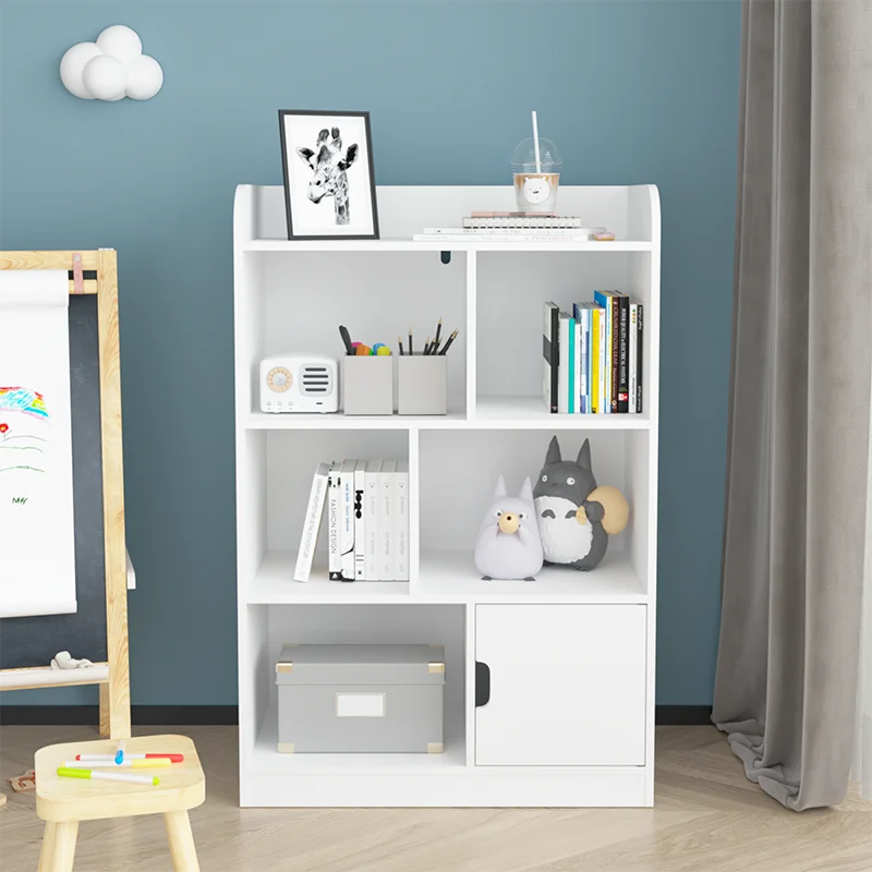 Kids' 6 Compartment Freestanding Bookcase Organizer