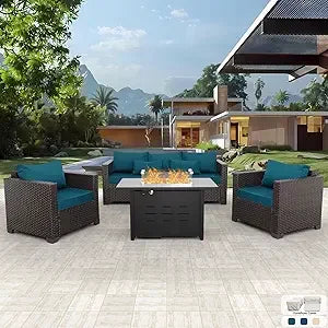 4 Piece Patio Set w/45 Inch Fire Pit Table