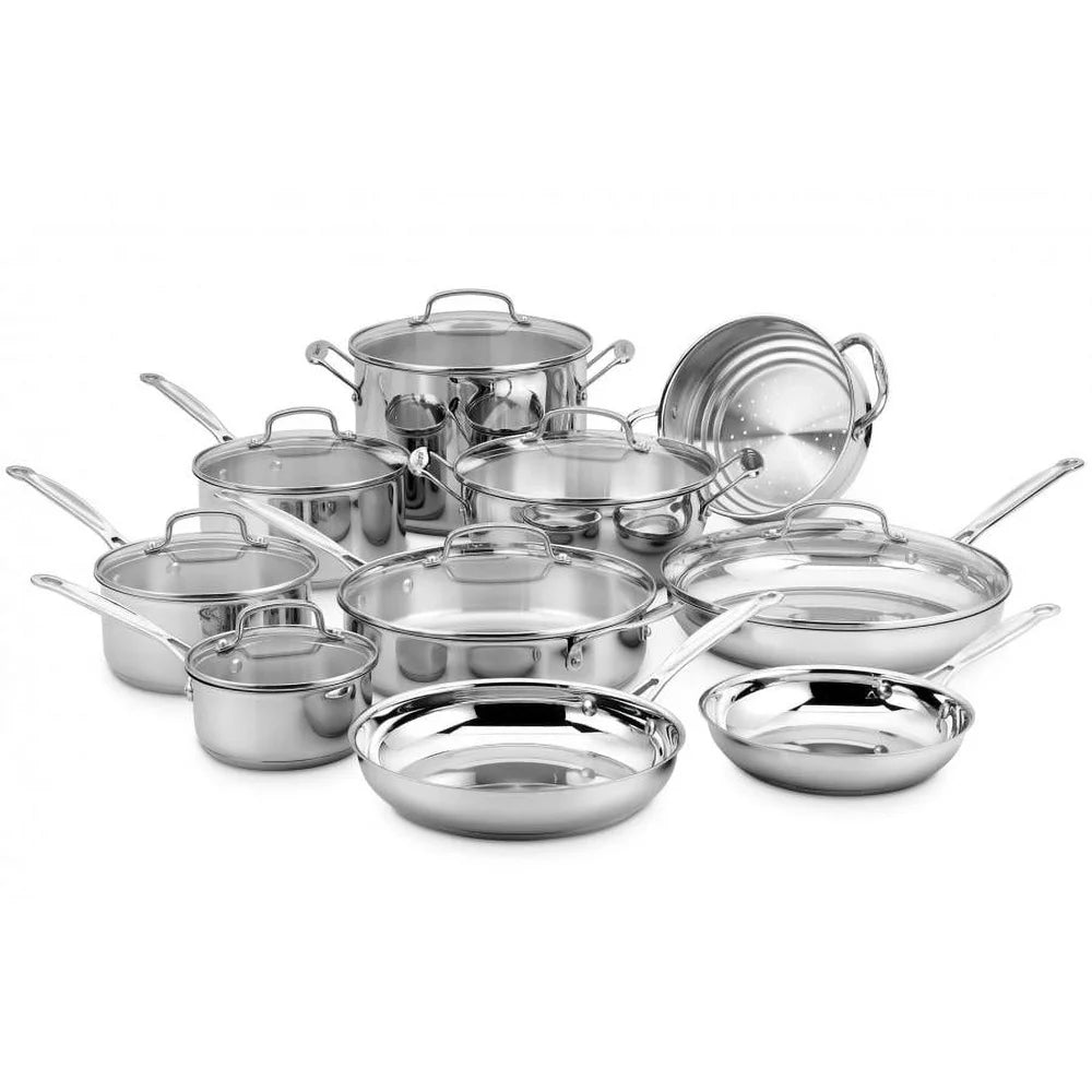 17 Pieces Stainless Steel Cookware Set
