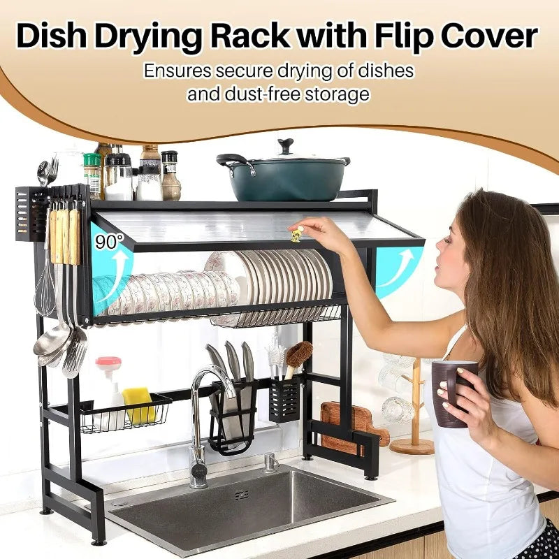 Large Stainless Steel Space Saving Dish Drying Rack