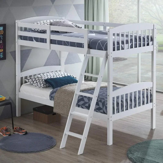 Twin Over Twin, Convertible, Solid Rubberwood Bunk Beds