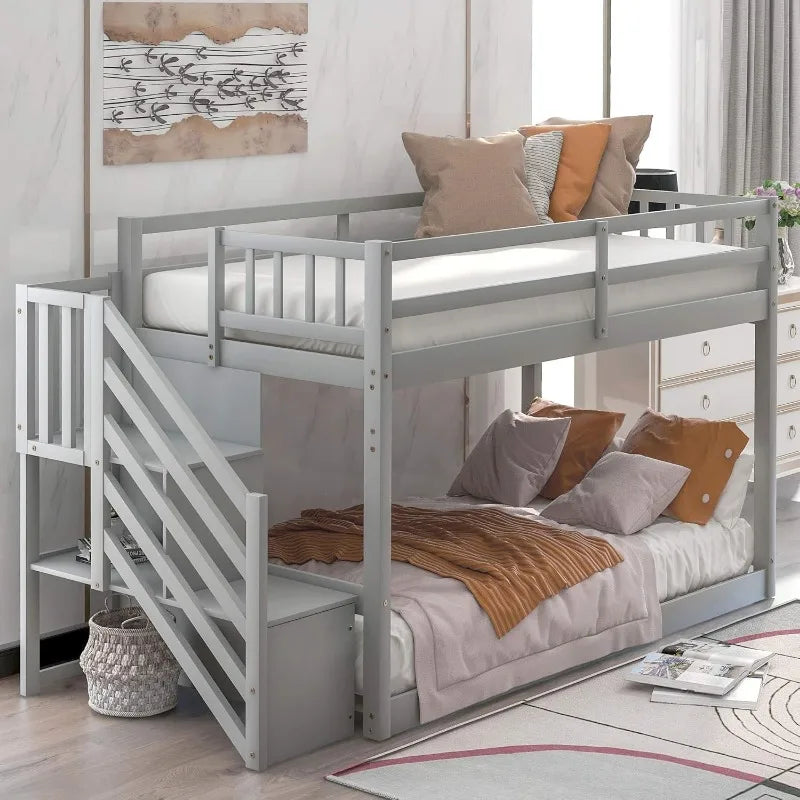 Detachable Twin Over Twin Bunk Bed