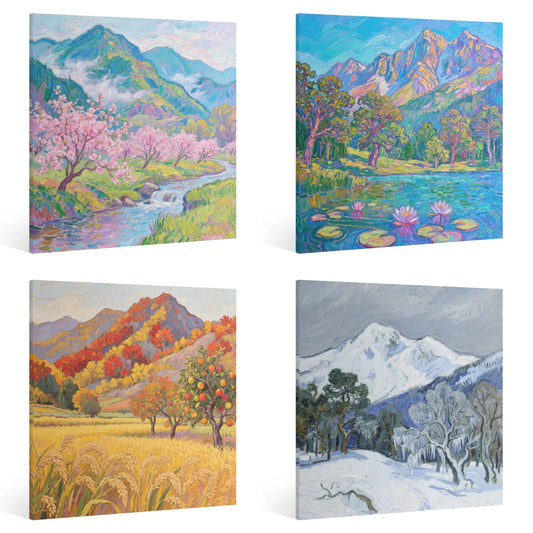 The Four Seasons HD Canvas Wall Poster