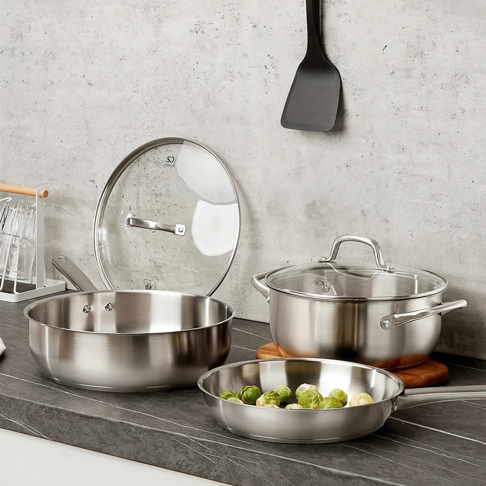 10pc Premium Stainless Steel Cookware Set