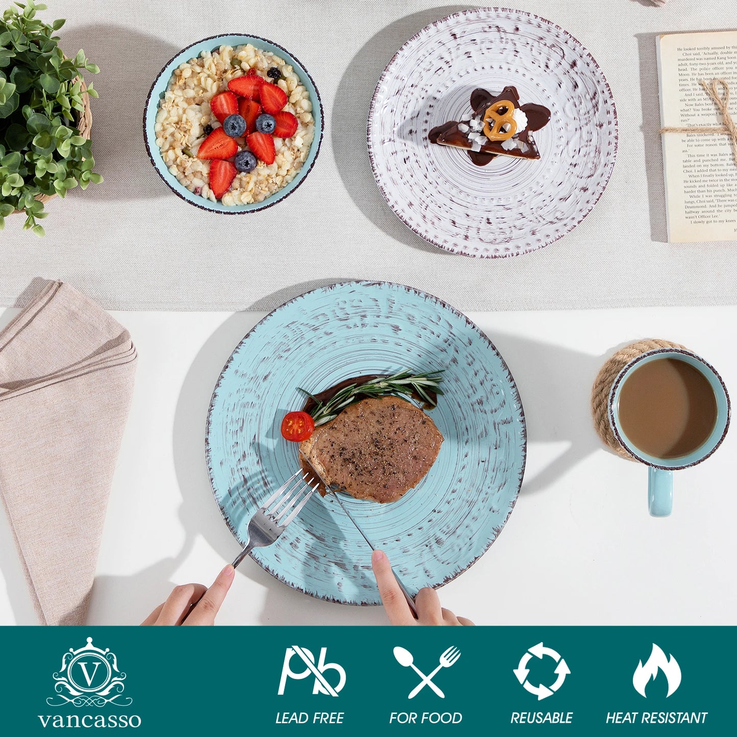 16/32/48 piece Stoneware Tableware Set