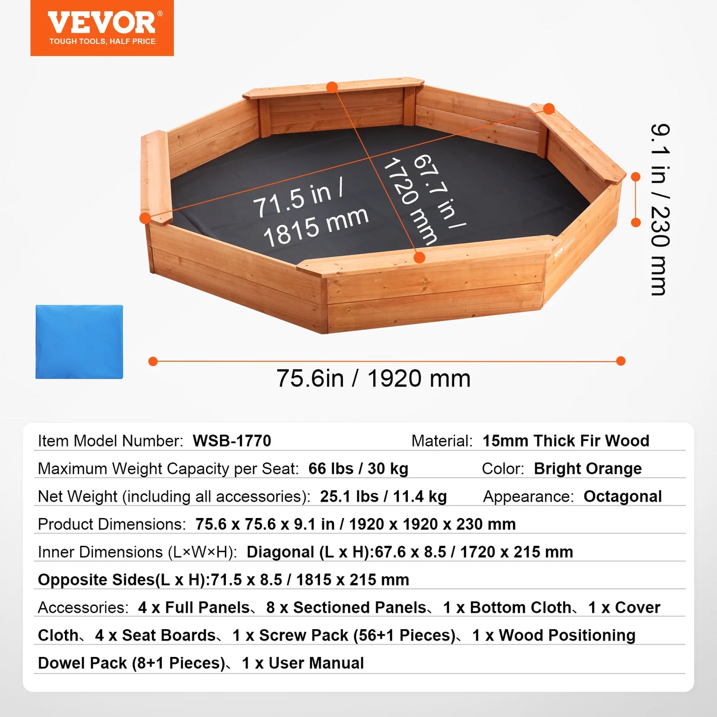 Children's Mini Playground Outdoor Sandbox