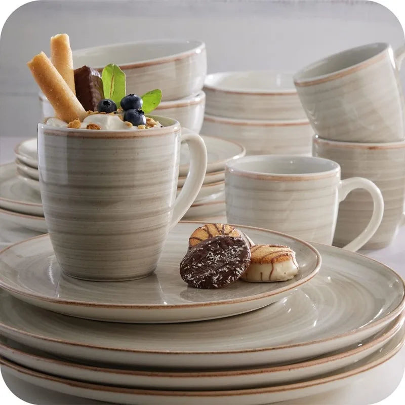 16– piece Hand Painted Ceramic Dinnerware Set