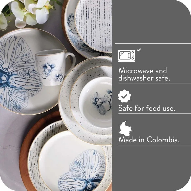 16– piece Hand Painted Ceramic Dinnerware Set