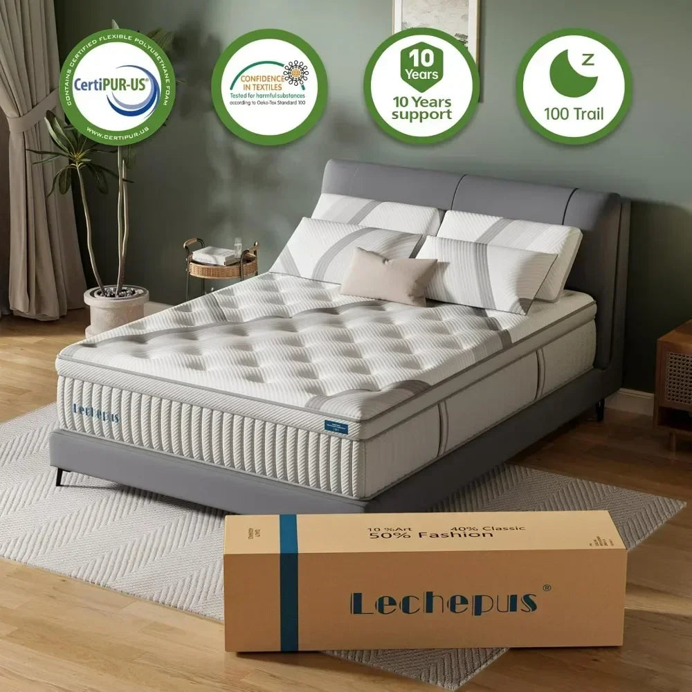 14-Inch Memory Foam Hybrid Mattress with Pocket Spring