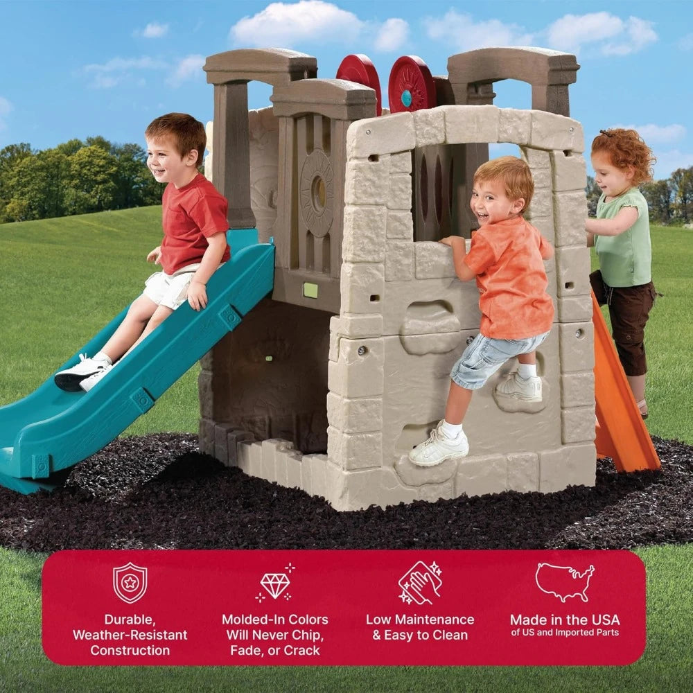 Woodland Climber II Kids Playset, Ages 2 –6 Years Old, Toddler Slide and Climbing Wall