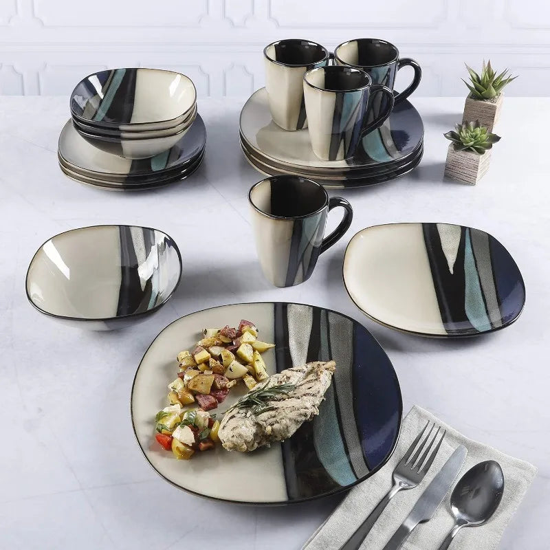 Althea Reactive Dinnerware Set, Service for 4 (16pcs)