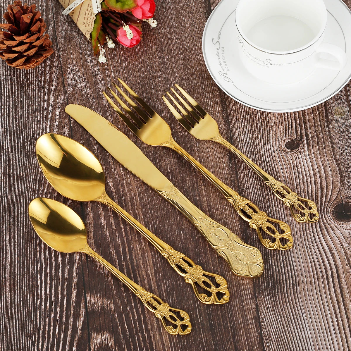 40Pcs Stainless Steel Flatware Set