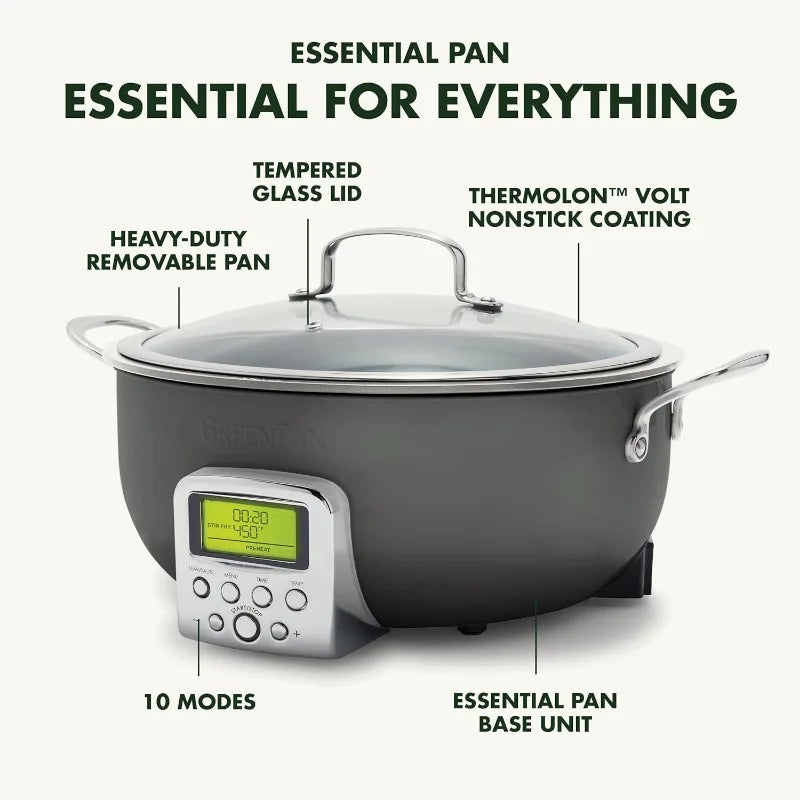 GreenPan Elite Essential Smart Electric 6QT Skillet Pot