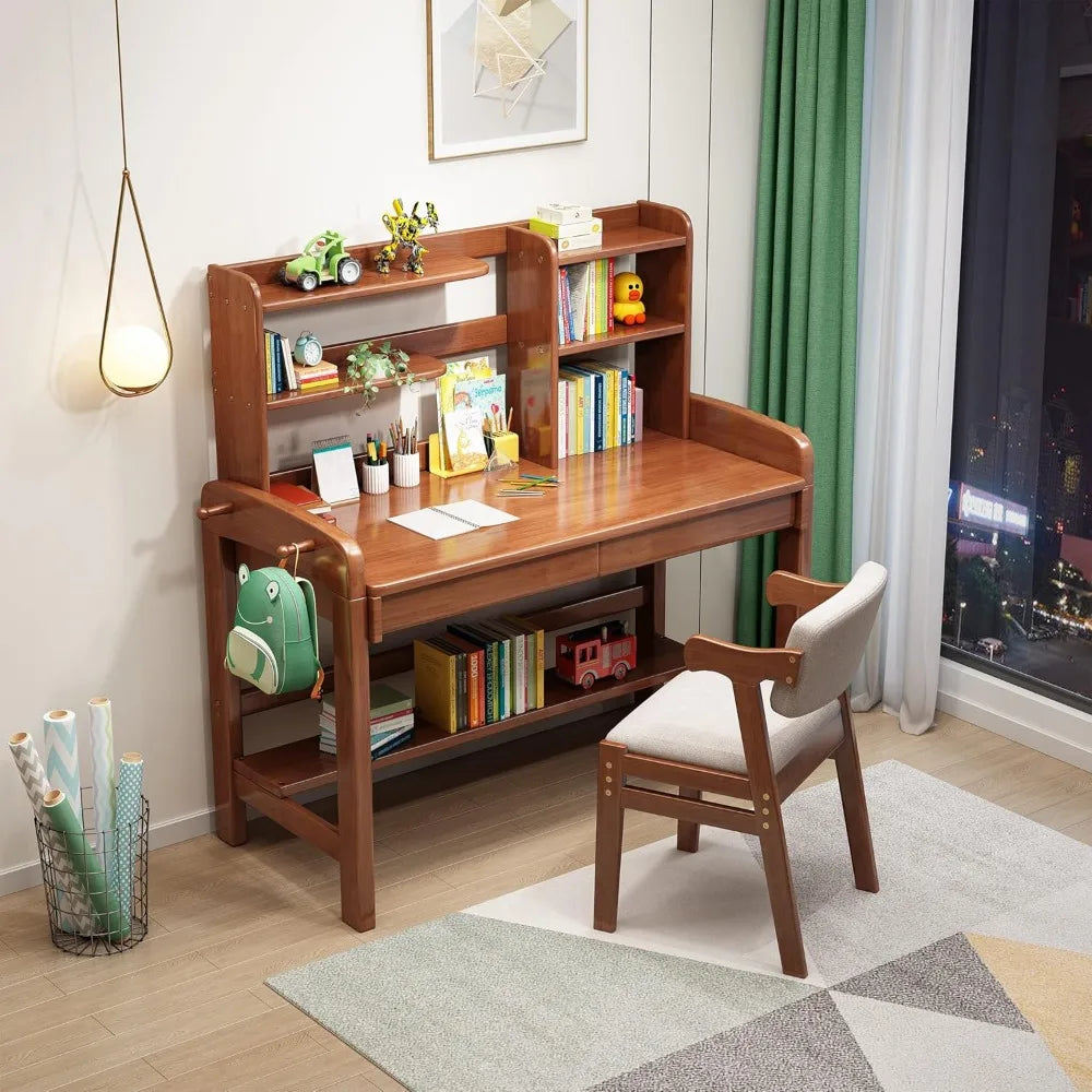 Student's Computer Workstation and Writing Table Desk and Chair Set