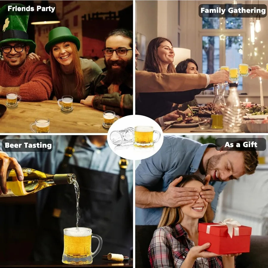 40 Pcs Real Glass 1 Oz Shot Glasses with Handles