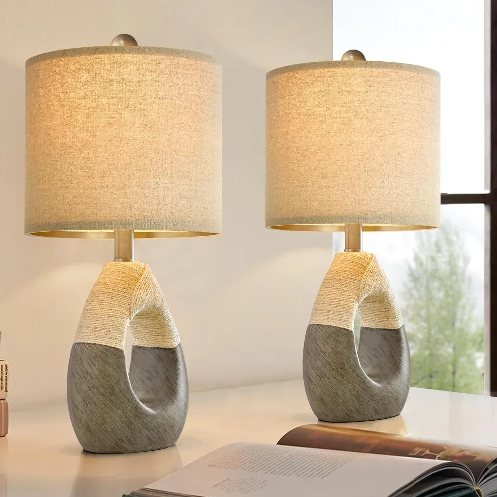 Set of 2 19” Boho Table Lamps