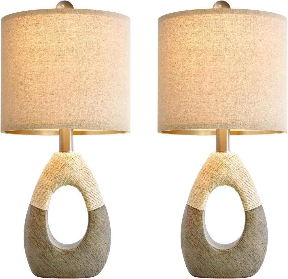 Set of 2 19” Boho Table Lamps