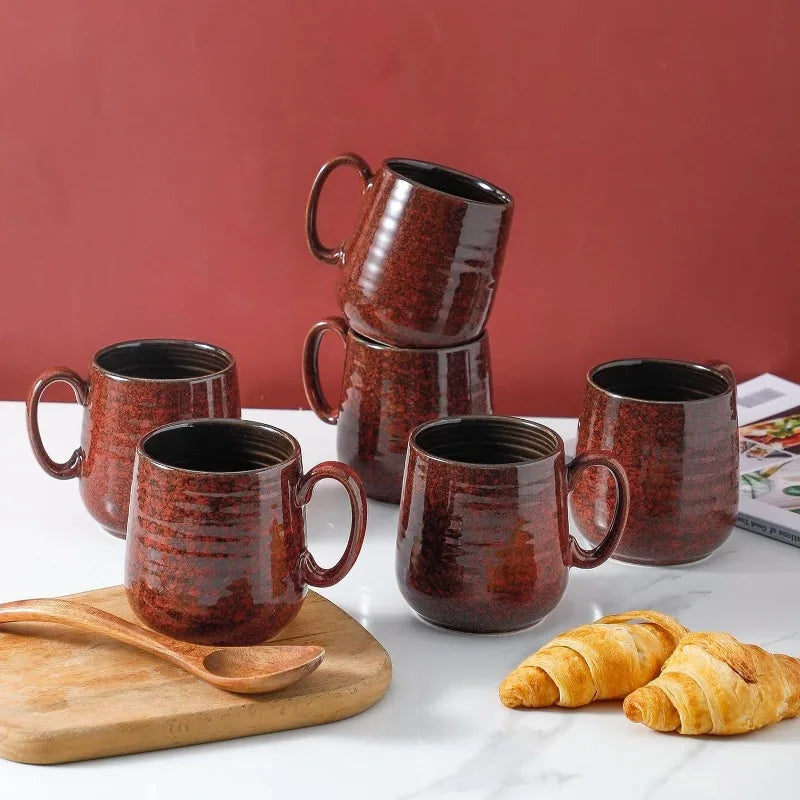 Ceramic Coffee Mugs Set of 6