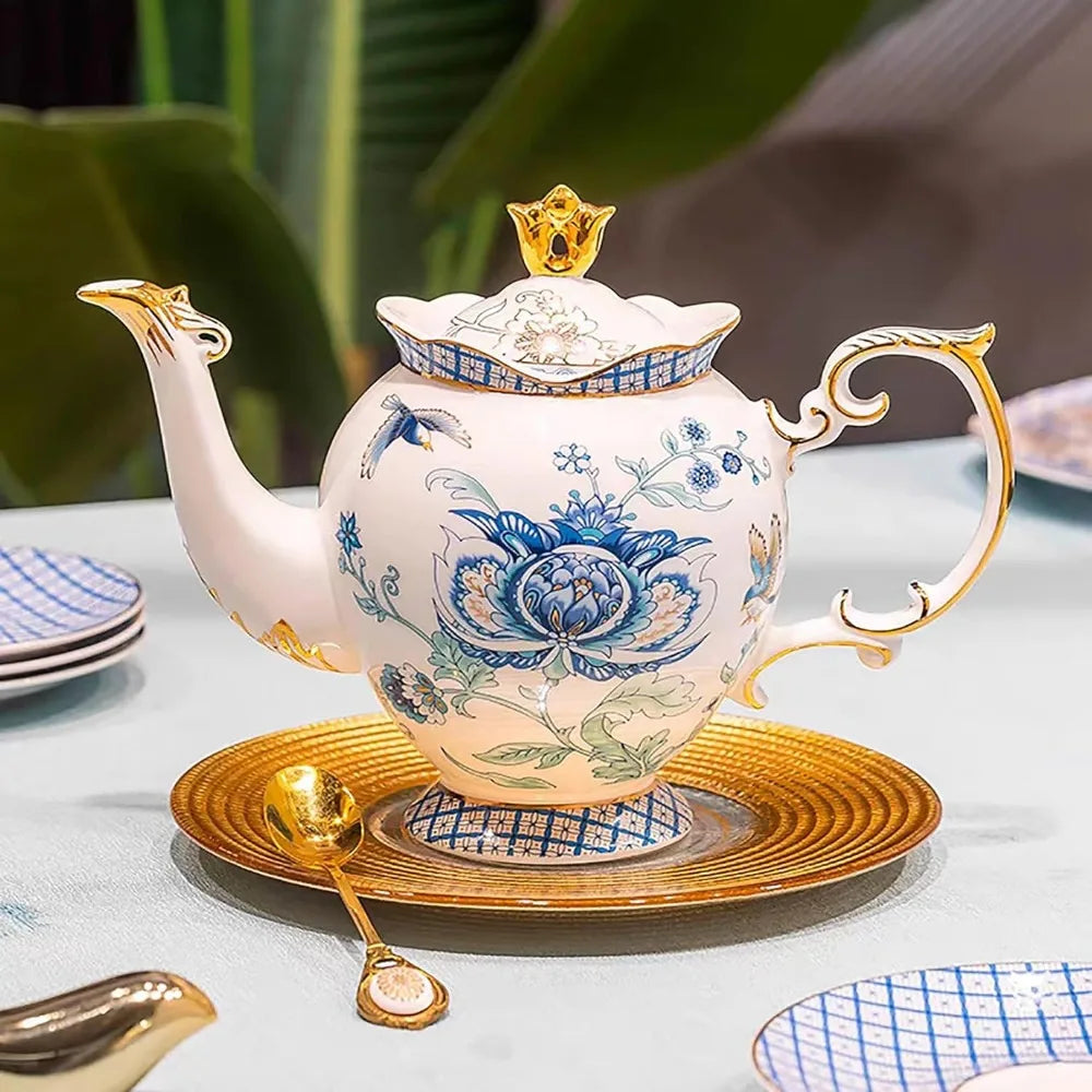 21-piece Elegant Bone China Tea Set