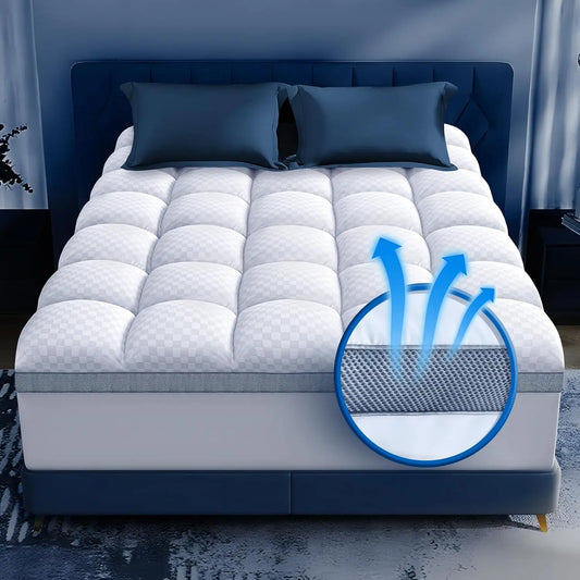 2-Inch Premium Plush Pillow Top Memory Foam Mattress Topper, Size Optional