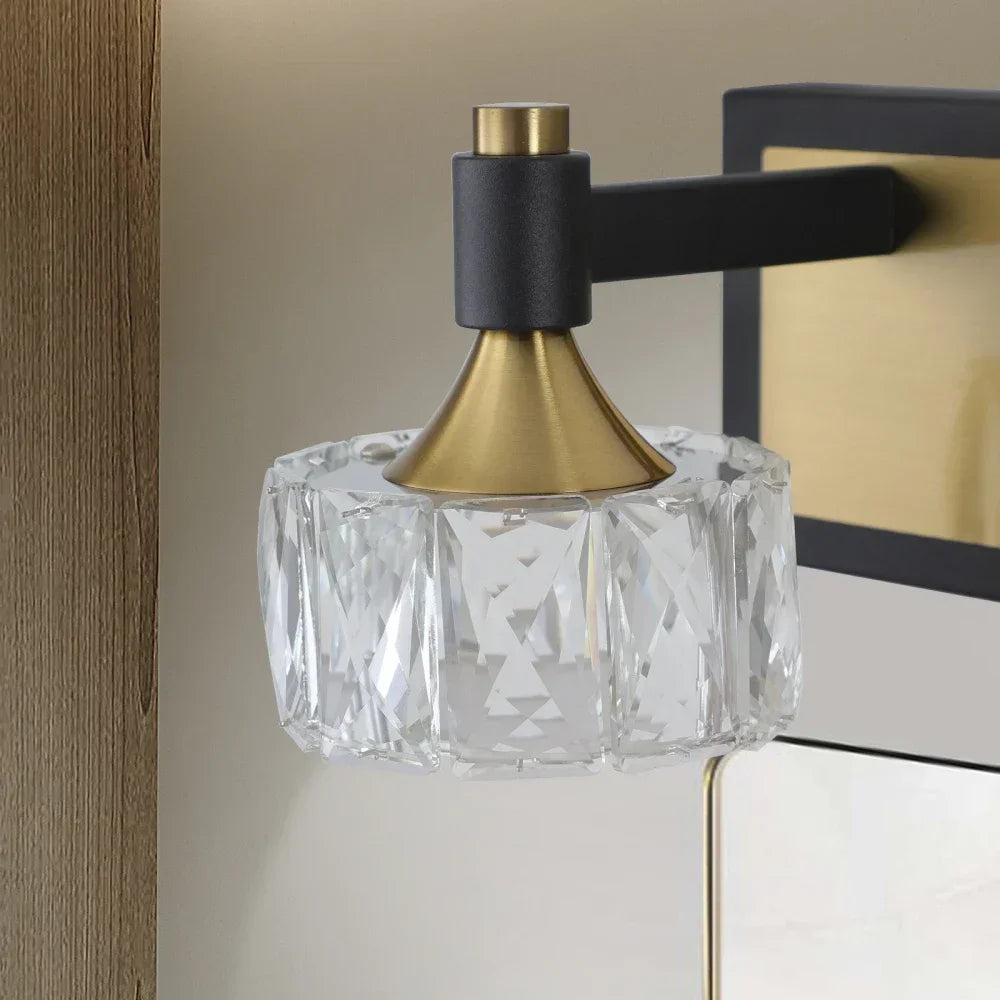 4-Lights Modern Crystal Bathroom Wall Vanity Light Fixture