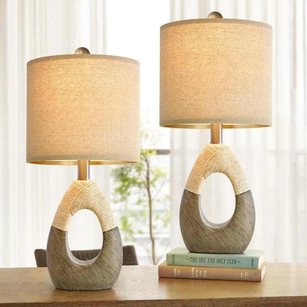 Set of 2 19” Boho Table Lamps