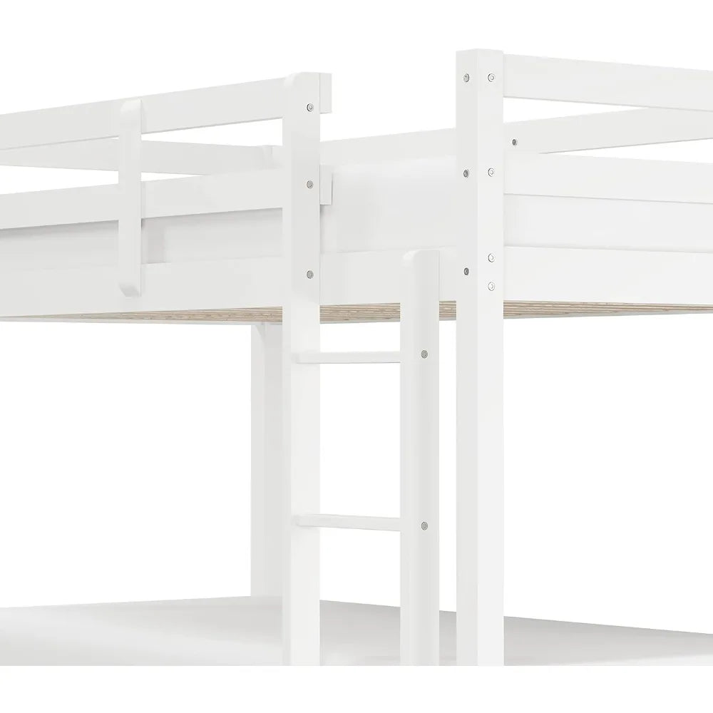 Kids and Teens Caspian Twin Bunk Bed, White