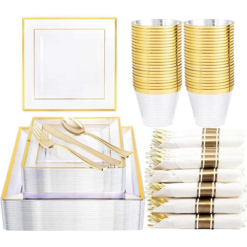 30-Guest Disposable Dinnerware Set